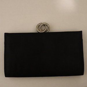 La Regale - Black Color - Fancy Gemstone Clasp - 8 1/4" x 5" - Bag With Tag